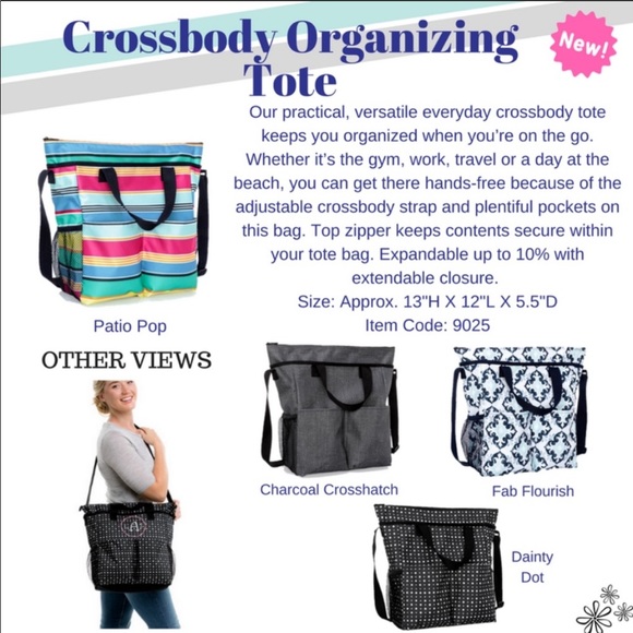 thirtyone Bags Crossbody Organizing Tote Boardwalk Stripe Poshmark